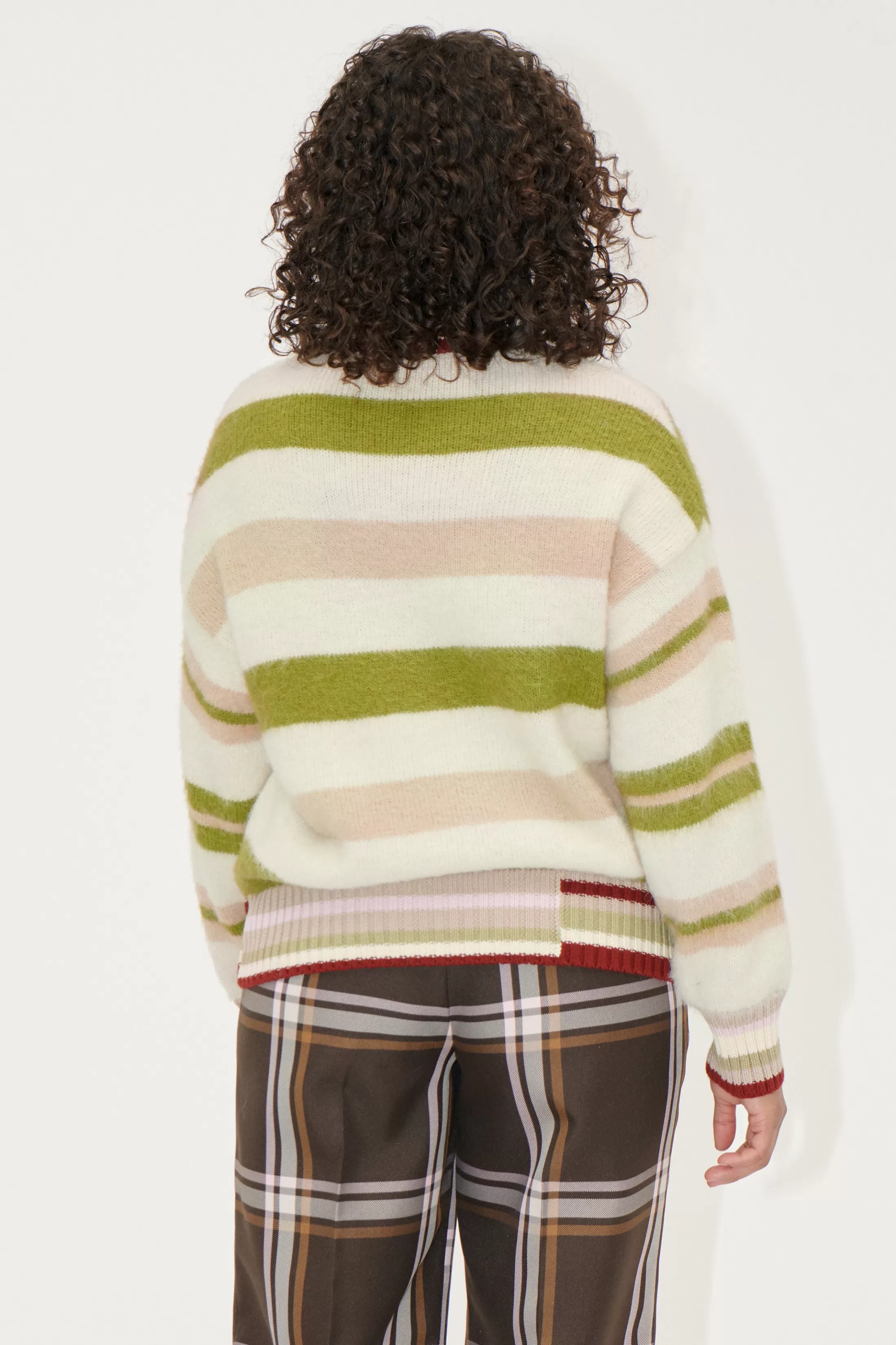 Shop Crew Neck Sweater - Alpaca Stripe Strik