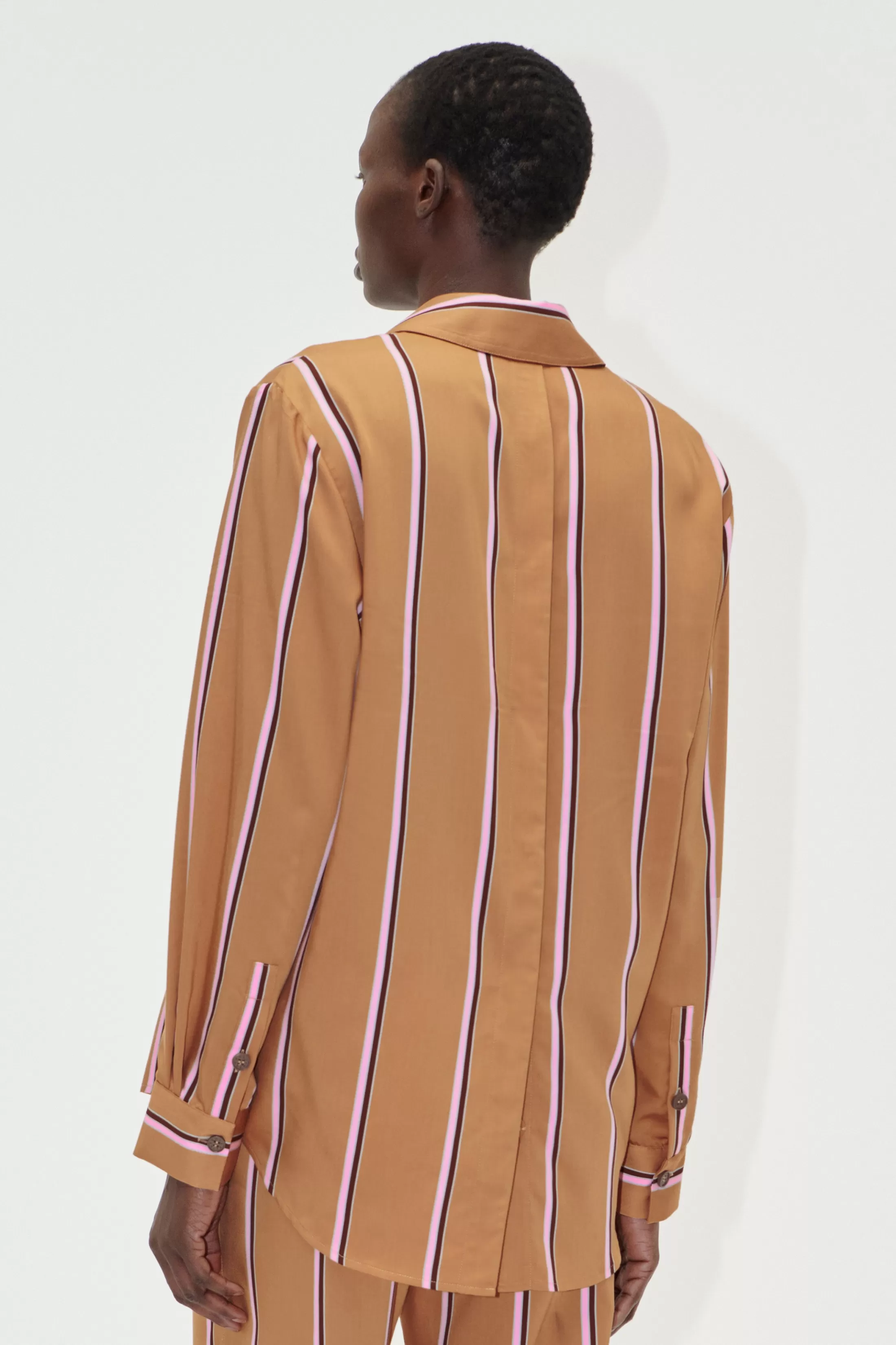 Hot Long Sleeve Shirt - Cocoa Stripes Bluser & Skjorter