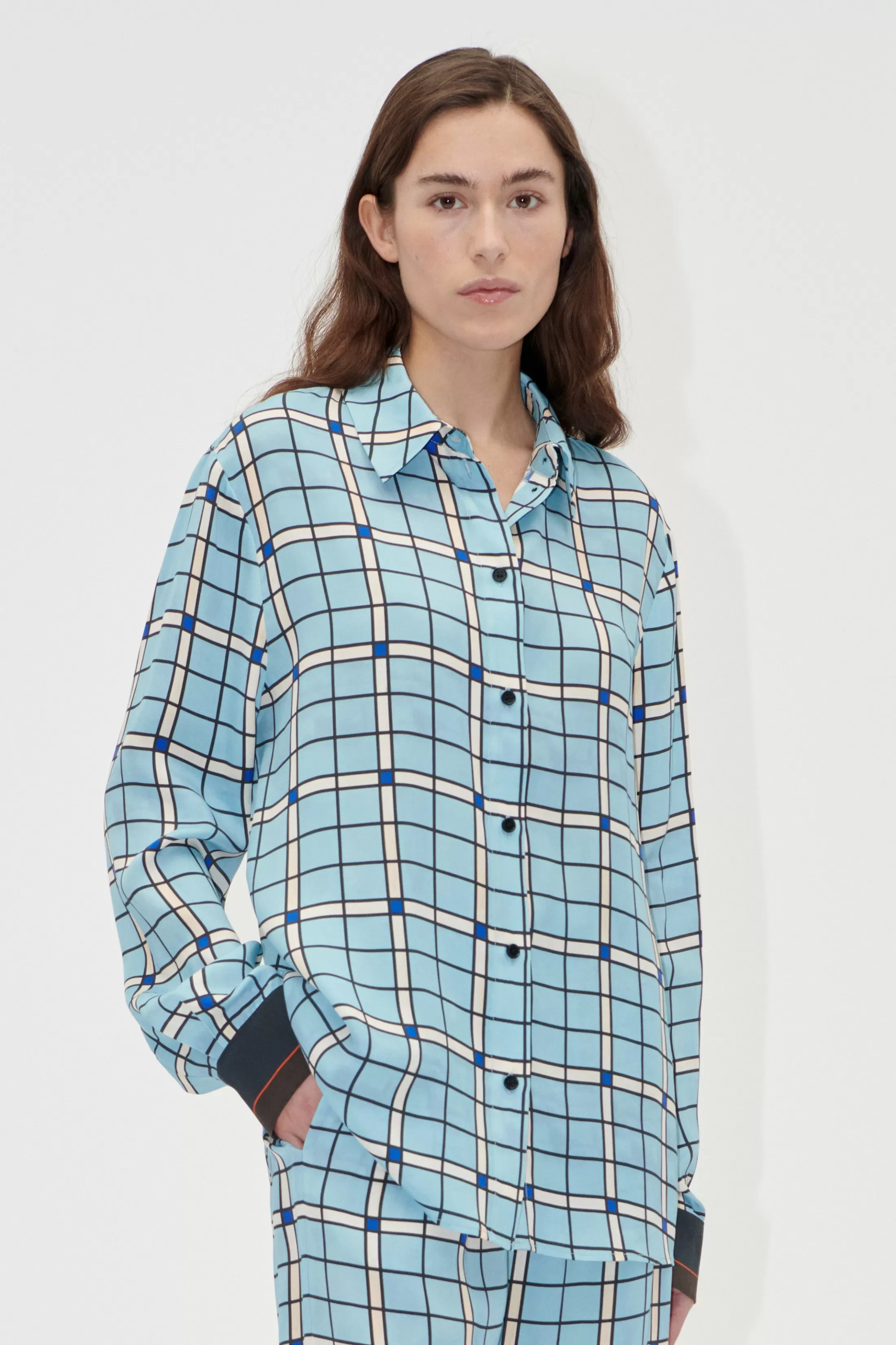 Sale Long Sleeve Shirt - Window Check Bluser & Skjorter