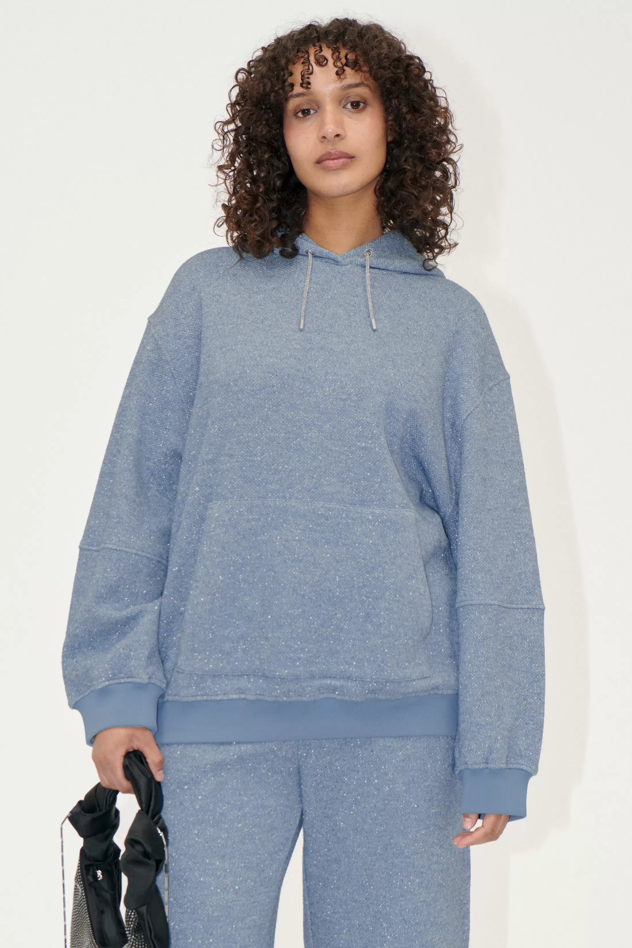 Sale Oversize Casual Hoodie - Infinity Blue Bluser & Skjorter