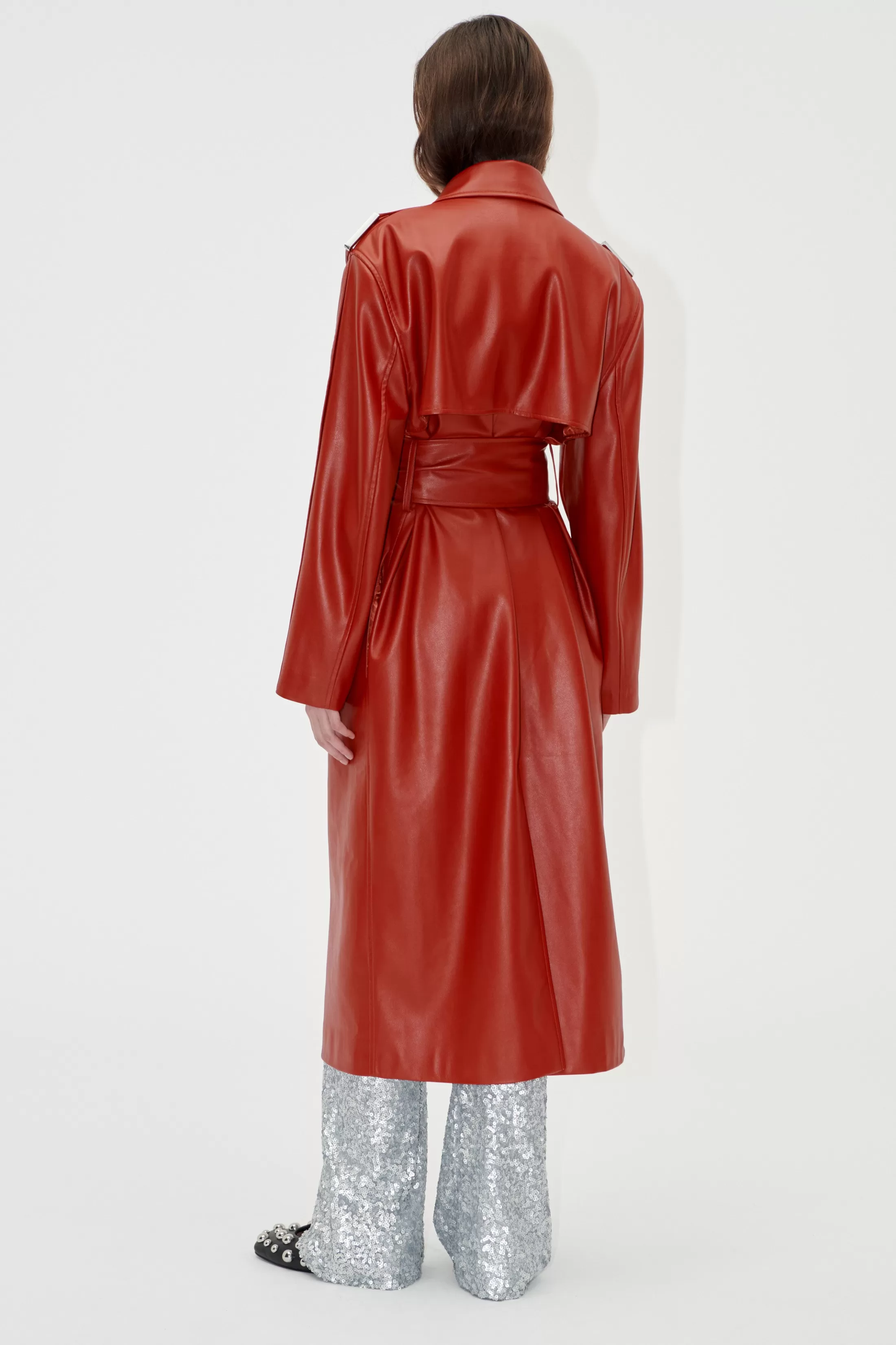 Flash Sale Oversized Trenchcoat With Buckle Belt - Red Ochre Frakker & Jakker