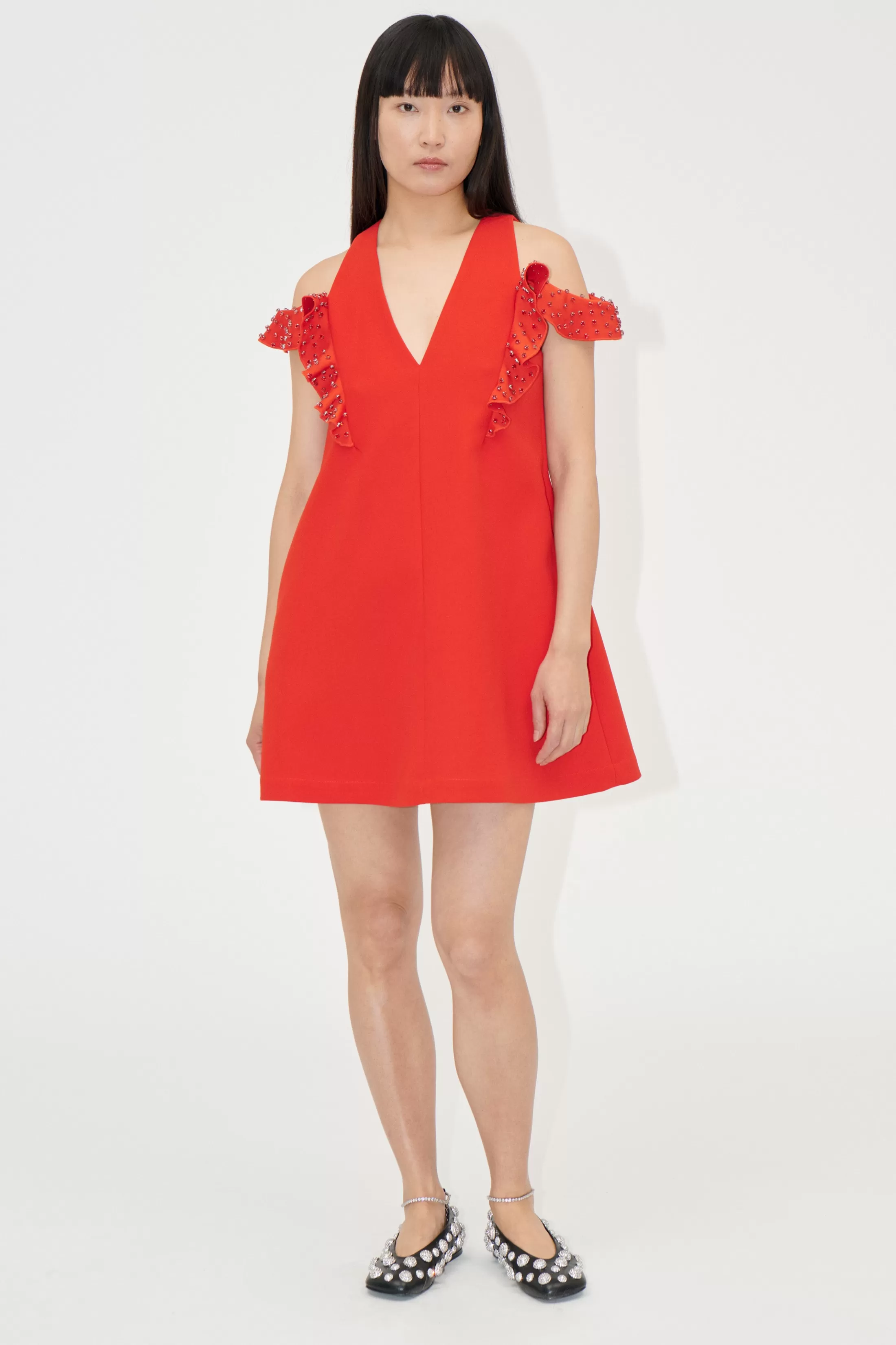 Outlet Ruffle Sleeve Mini Dress - Kjoler