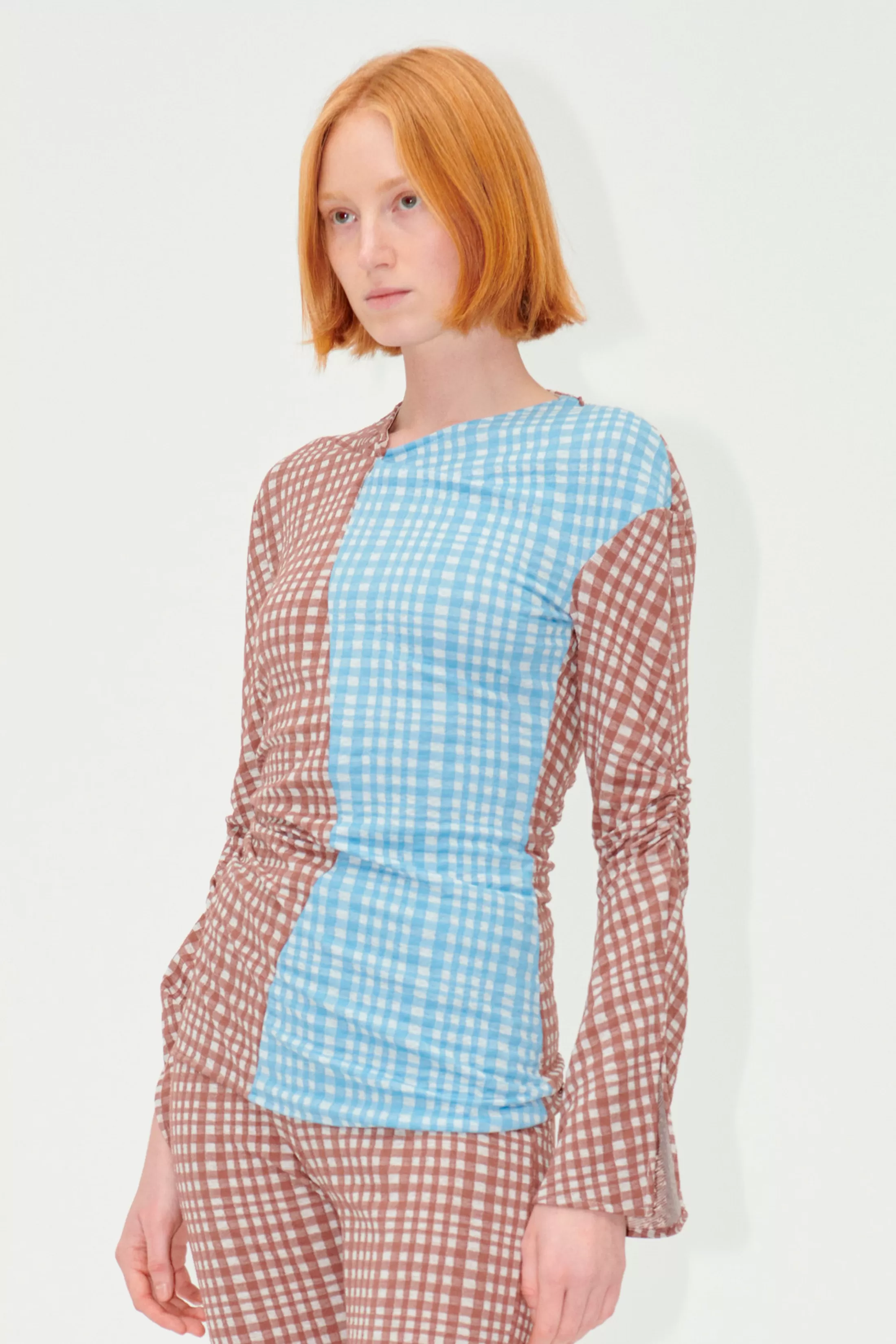 Shop SGClementine Blouse - Brown Check Bluser & Skjorter