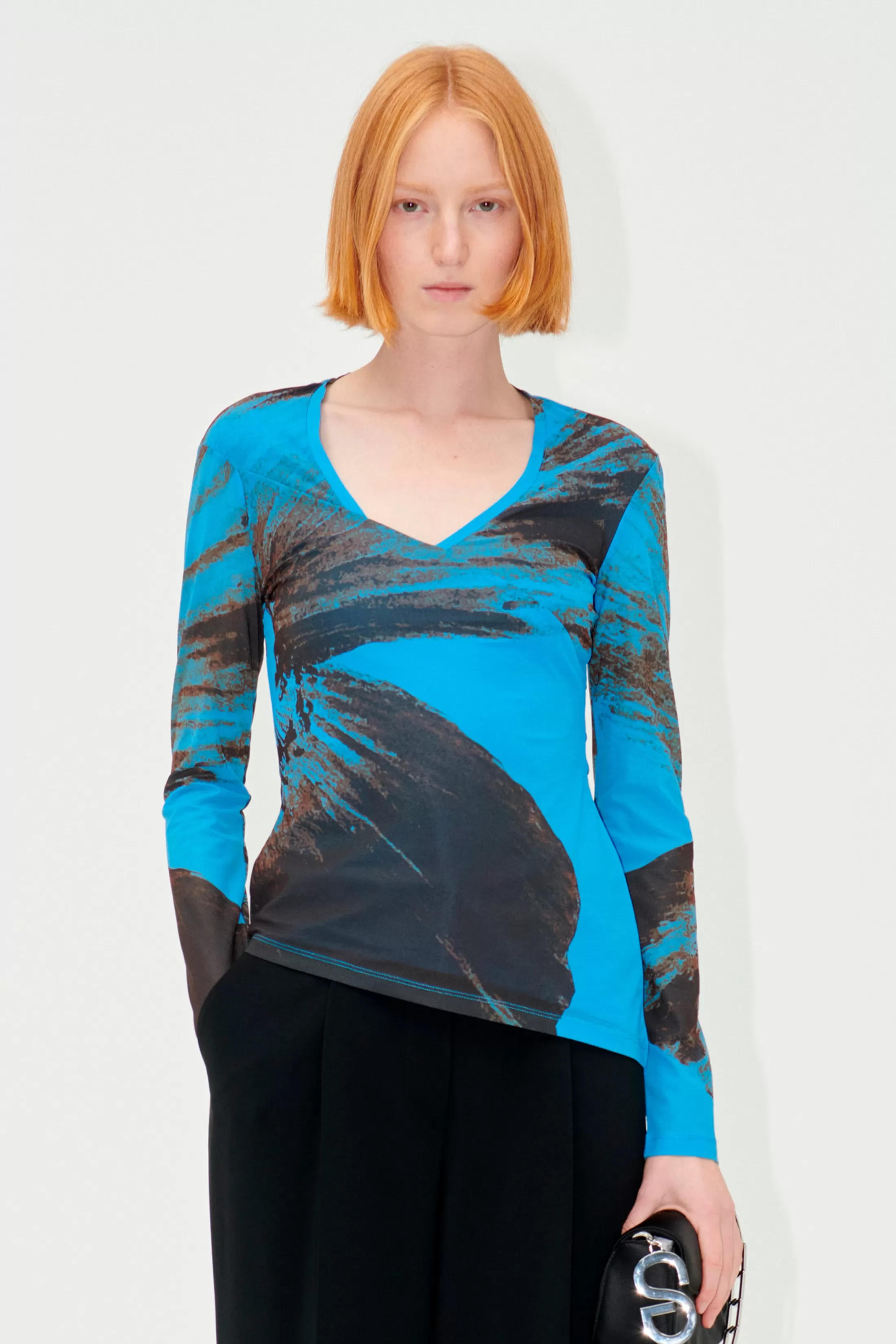 Discount SGFlorian Blouse - Brown Brush Stroke Poppy Bluser & Skjorter