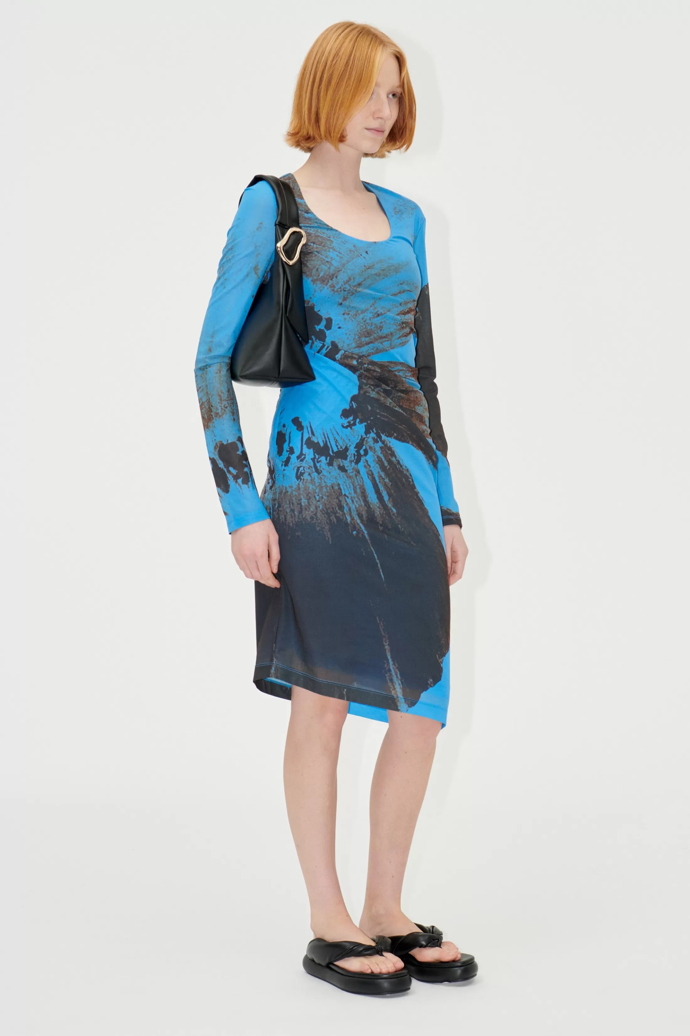 Store SGLeonora Dress - Brown Brush Stroke Poppy Kjoler