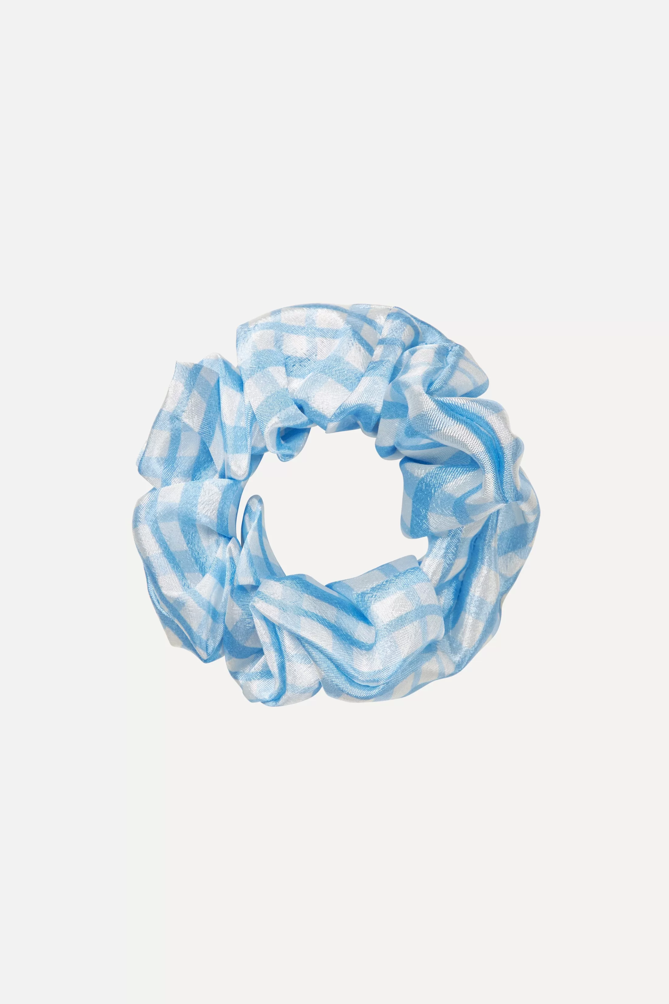 Cheap SGScrunchie - Blue Check Håraccessories