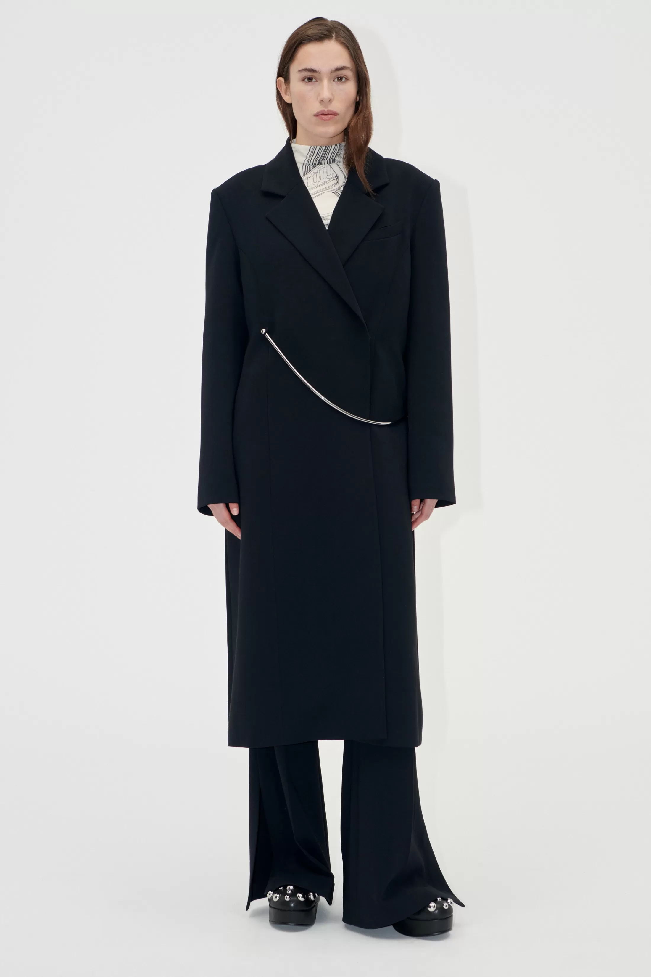 Sale Straight Long Sleeve Coat - Tailoring | Frakker & Jakker