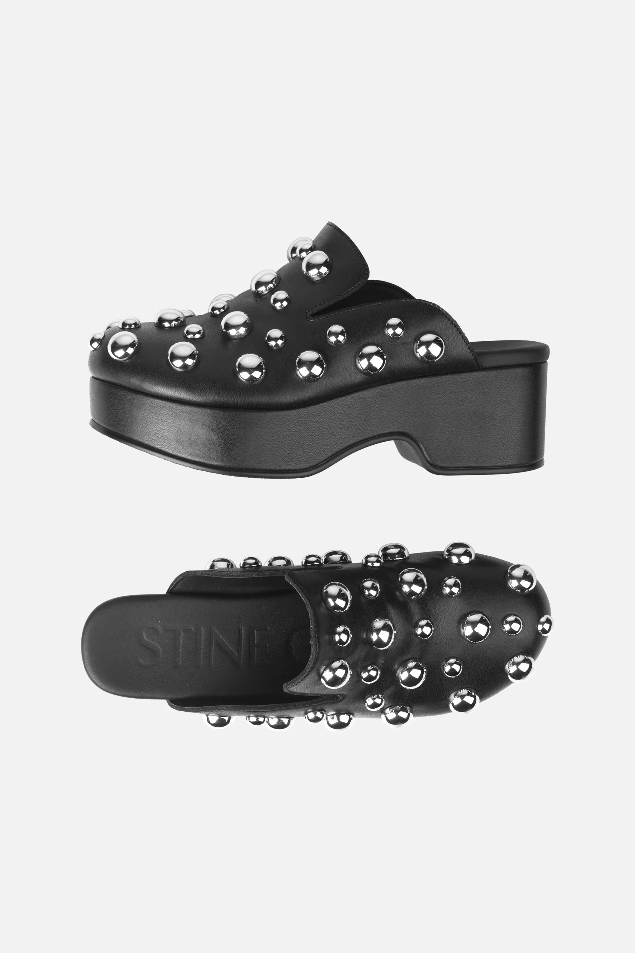 Flash Sale Studded Clog - Jet Black Sko