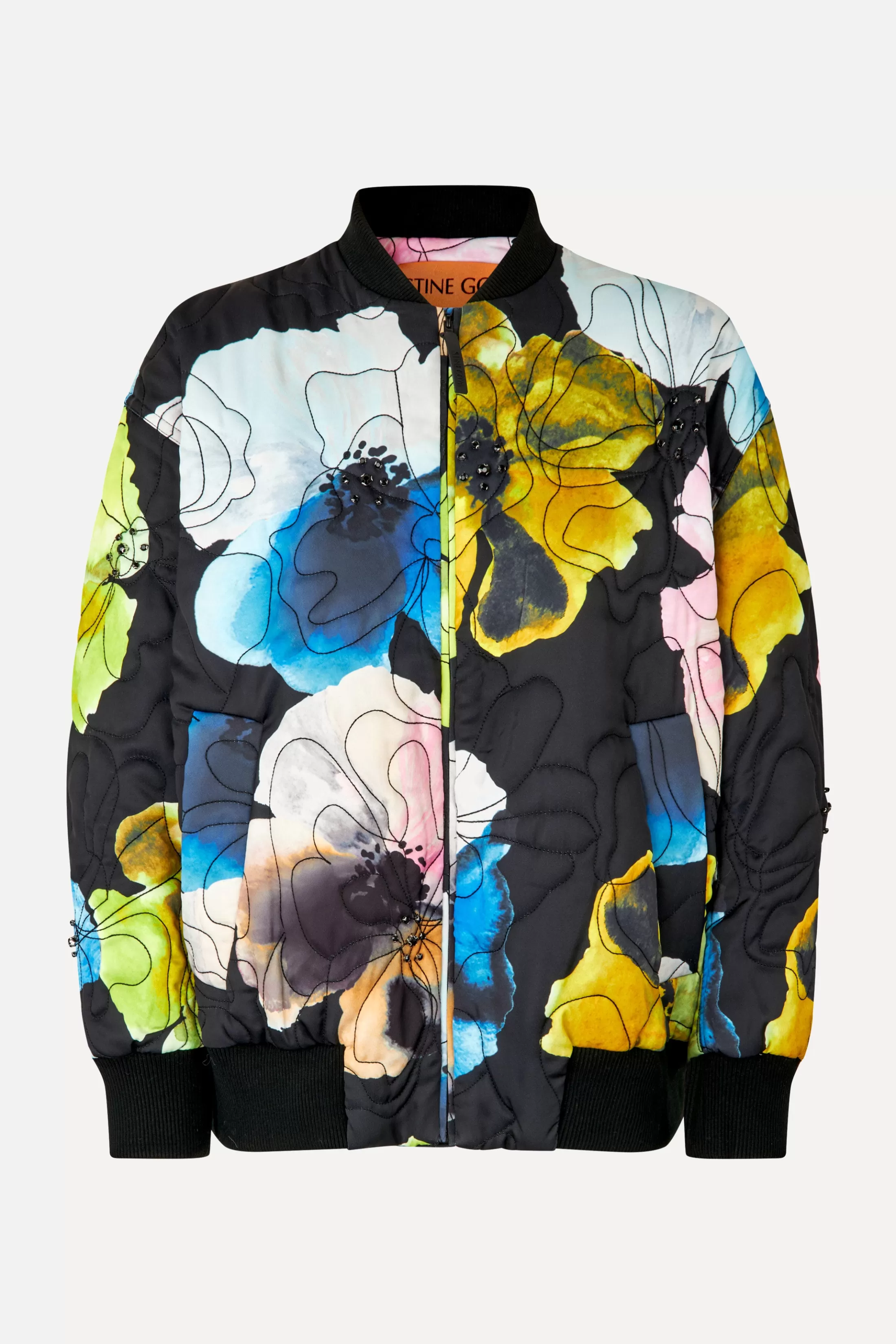 Clearance Voluminous Bomber Jacket - Watercolor Bloom Frakker & Jakker