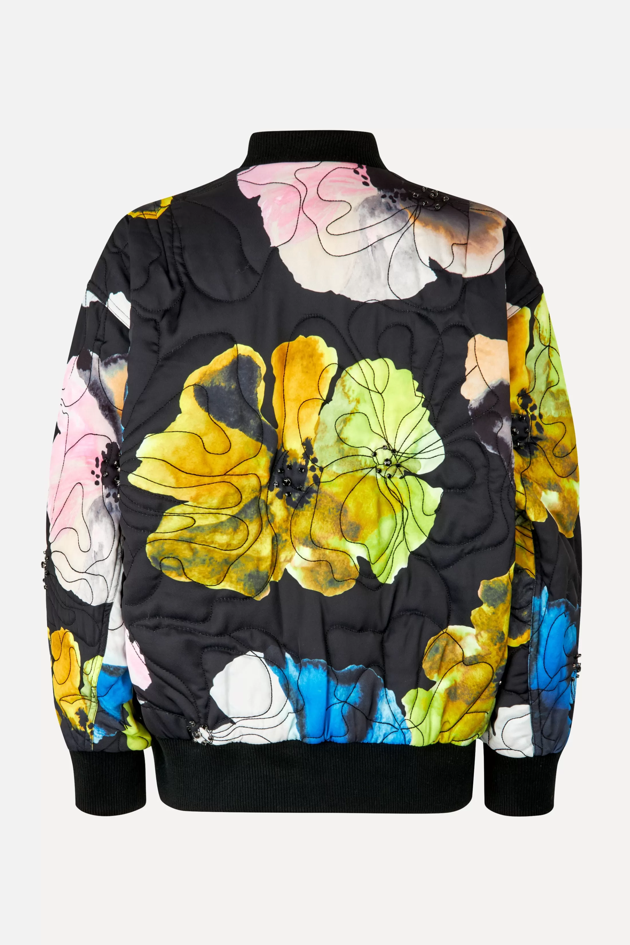 Clearance Voluminous Bomber Jacket - Watercolor Bloom Frakker & Jakker