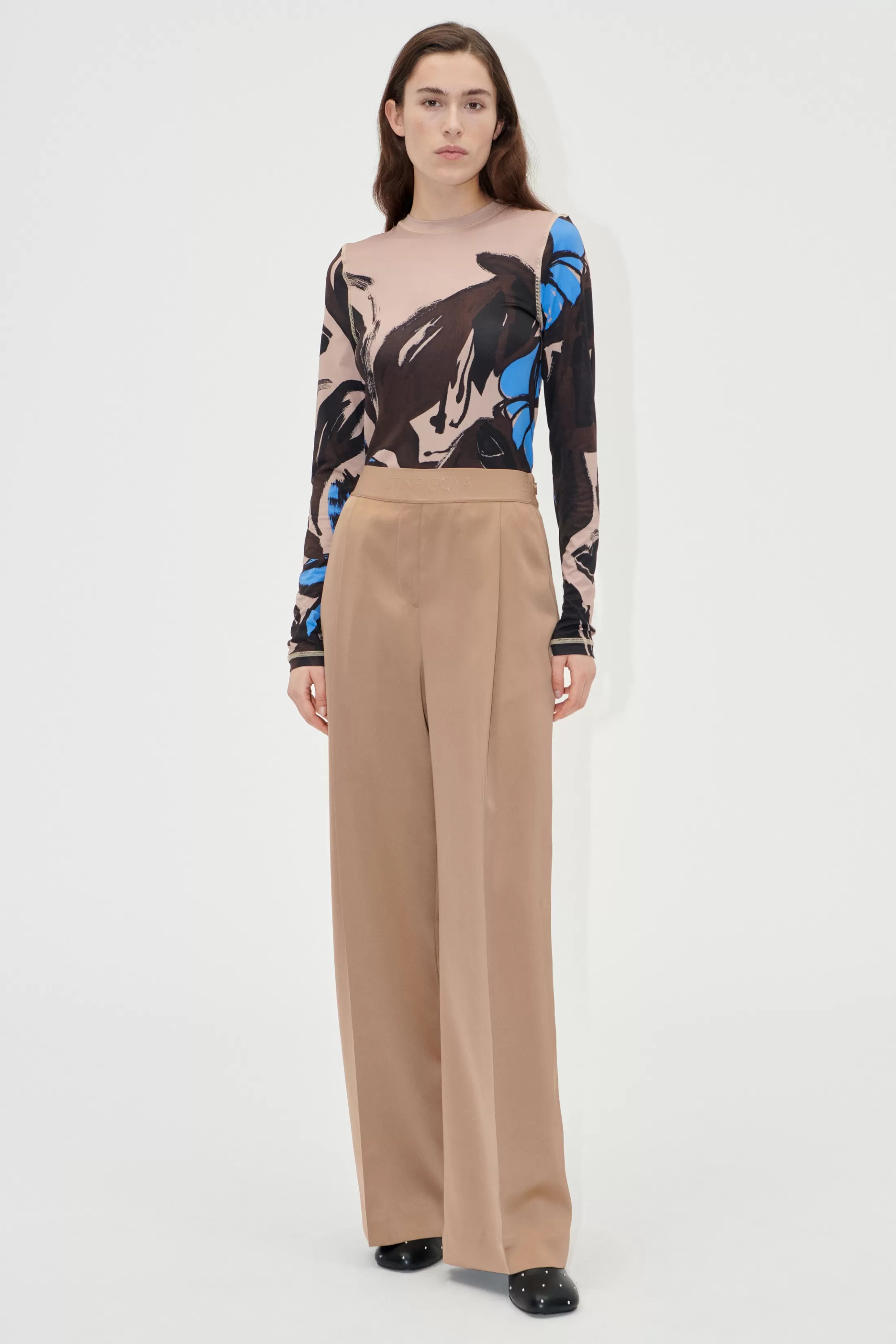 Flash Sale Wide Leg Long Pants - Tiger's Eye Bukser